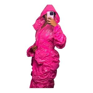 “Rain on me” Puffy Rain Coat